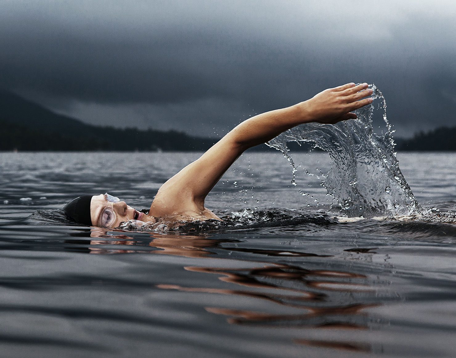 Triathlon swimming athlete performing at CBD Triathlete